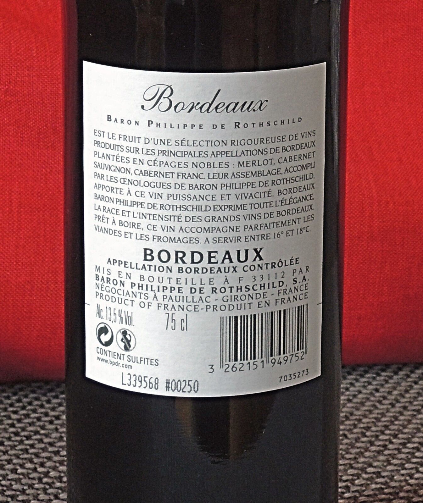 Weinpaket Rotwein 3 x Bordeaux Rothschild 2019 & 3 x Bordeaux MEDOC 2018
