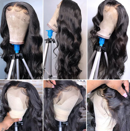 13X6 HD Transparente Spitze Vorne Menschenhaar Perücken für Frauen brasilianisches menschliches Haar Perücke