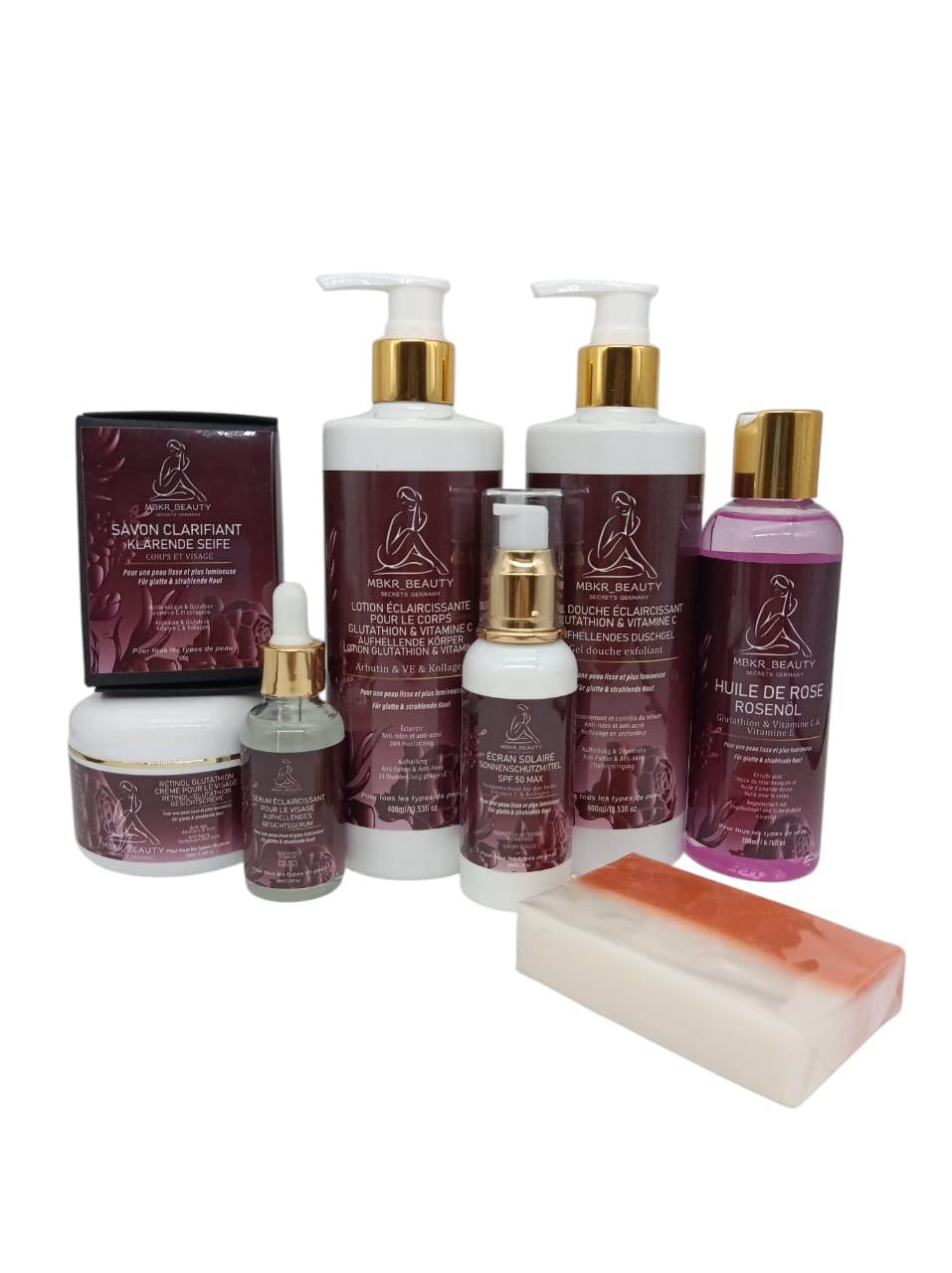 Hautpflegeset mit Glutathion, Kollagen und Vitamin C